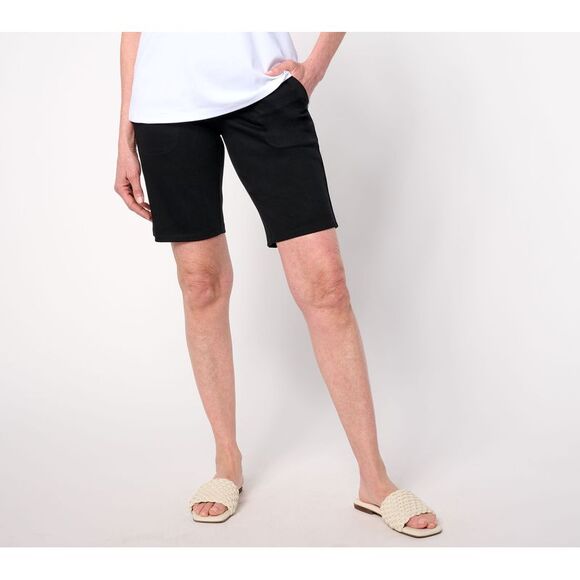 Women with Control Pants - Women Control Women's Shorts Sz M Tummy Prime Denim Black A689250